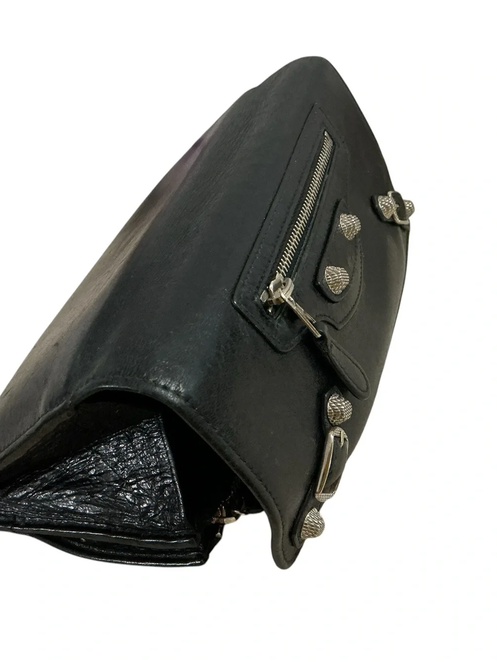 Balenciaga Black Leather with Silver Hardware